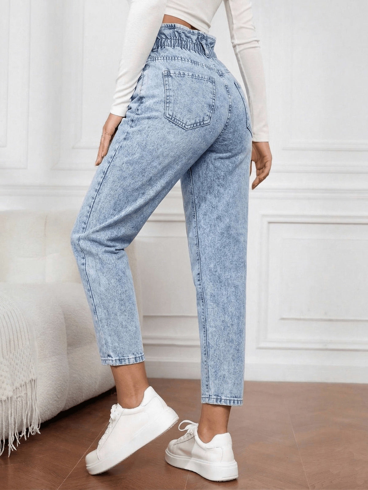 Acid Wash High Waist Jeans
