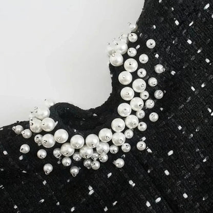 Beaded Cutout Mini Dress