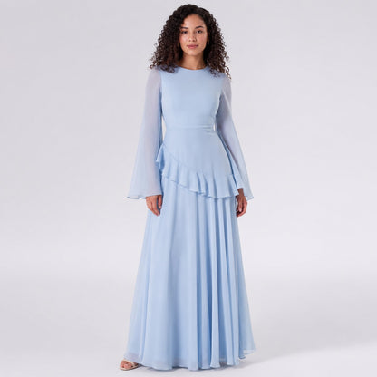 Chiffon Long Sleeve Maxi Dress