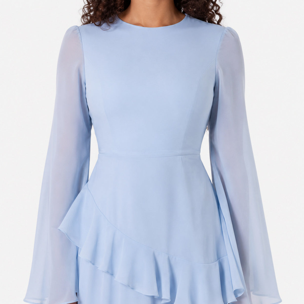 Chiffon Long Sleeve Maxi Dress