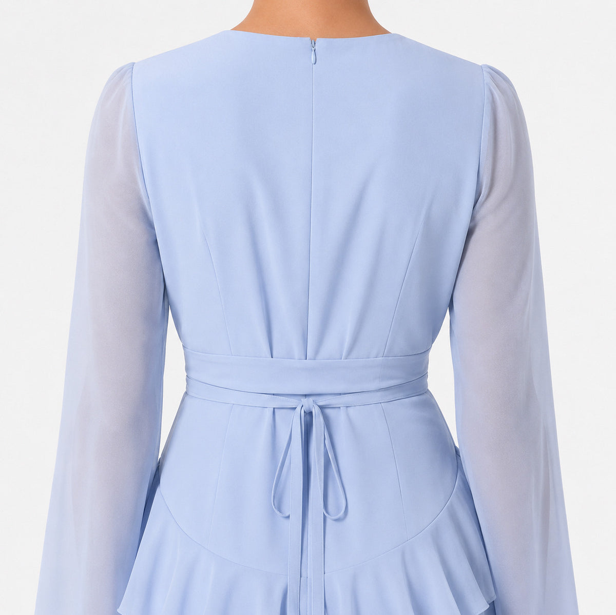 Chiffon Long Sleeve Maxi Dress