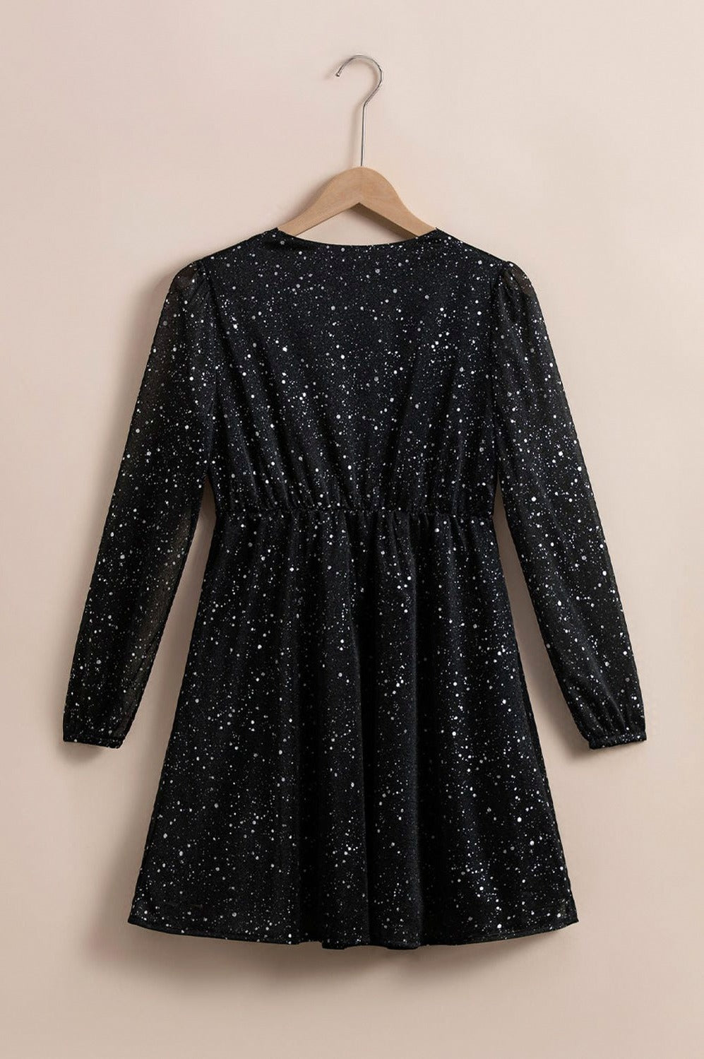 Chiffon Long Sleeve Mini Dress