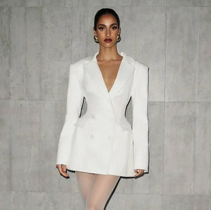 Corset Ruched Blazer Dress