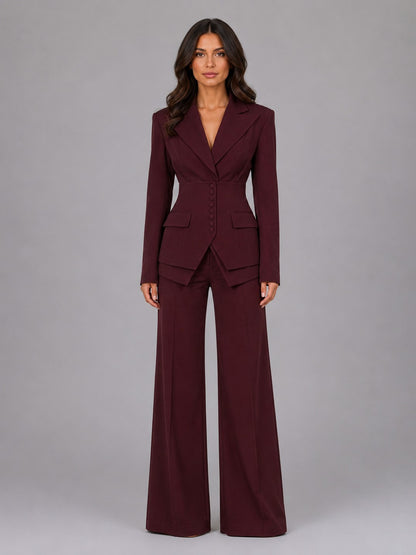 Corset Waist Wide Leg Pantsuit