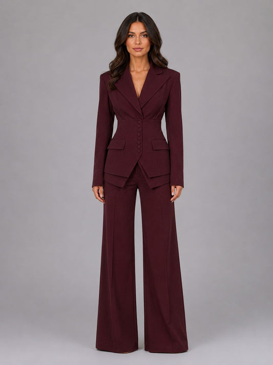 Corset Waist Wide Leg Pantsuit