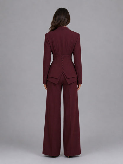 Corset Waist Wide Leg Pantsuit
