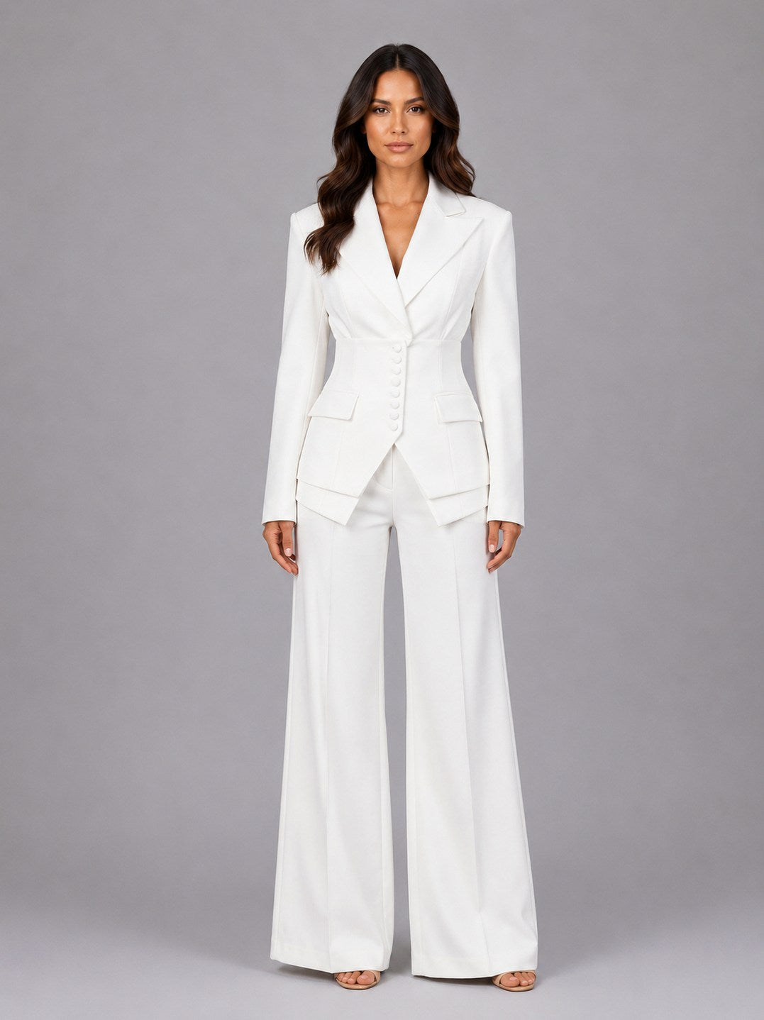 Corset Waist Wide Leg Pantsuit