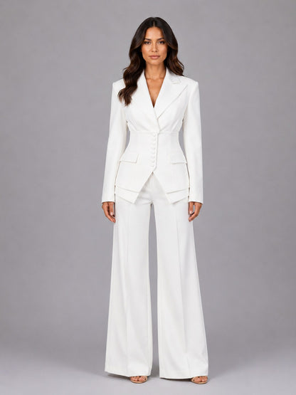 Corset Waist Wide Leg Pantsuit