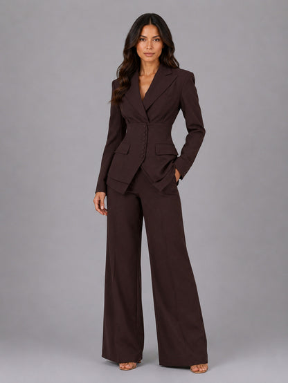 Corset Waist Wide Leg Pantsuit