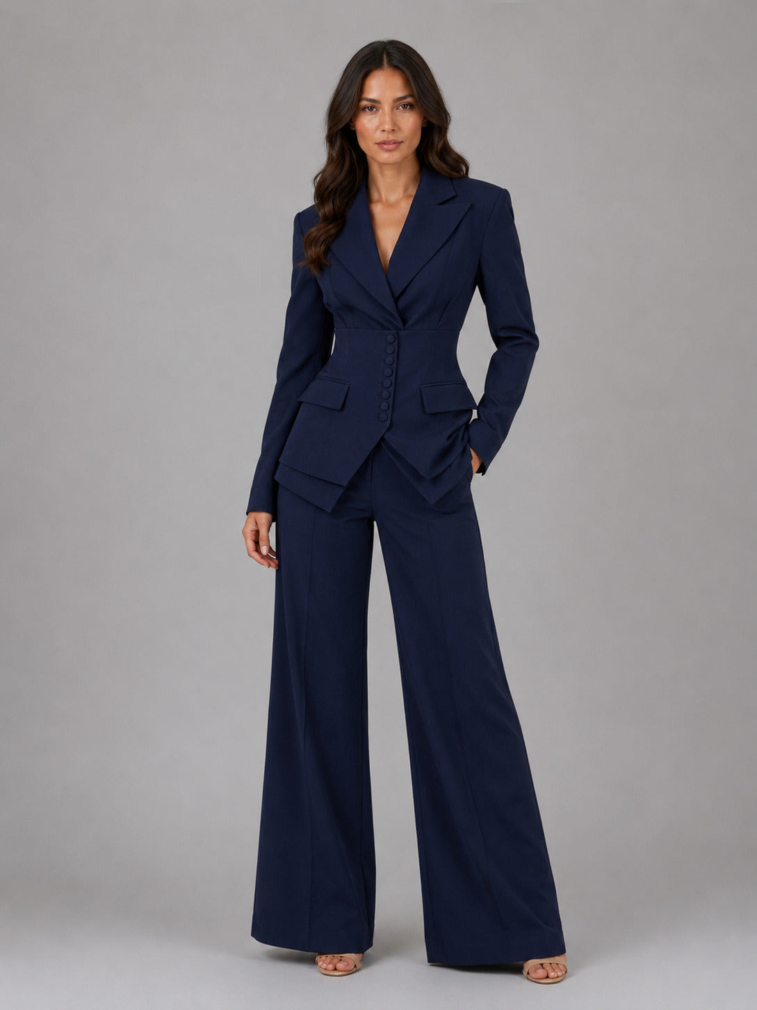 Corset Waist Wide Leg Pantsuit