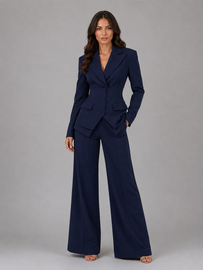 Corset Waist Wide Leg Pantsuit