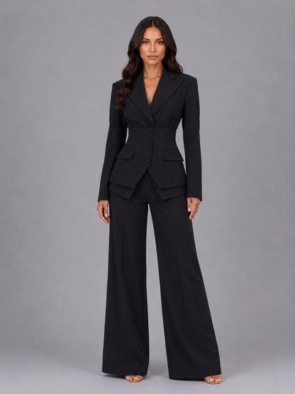 Corset Waist Wide Leg Pantsuit