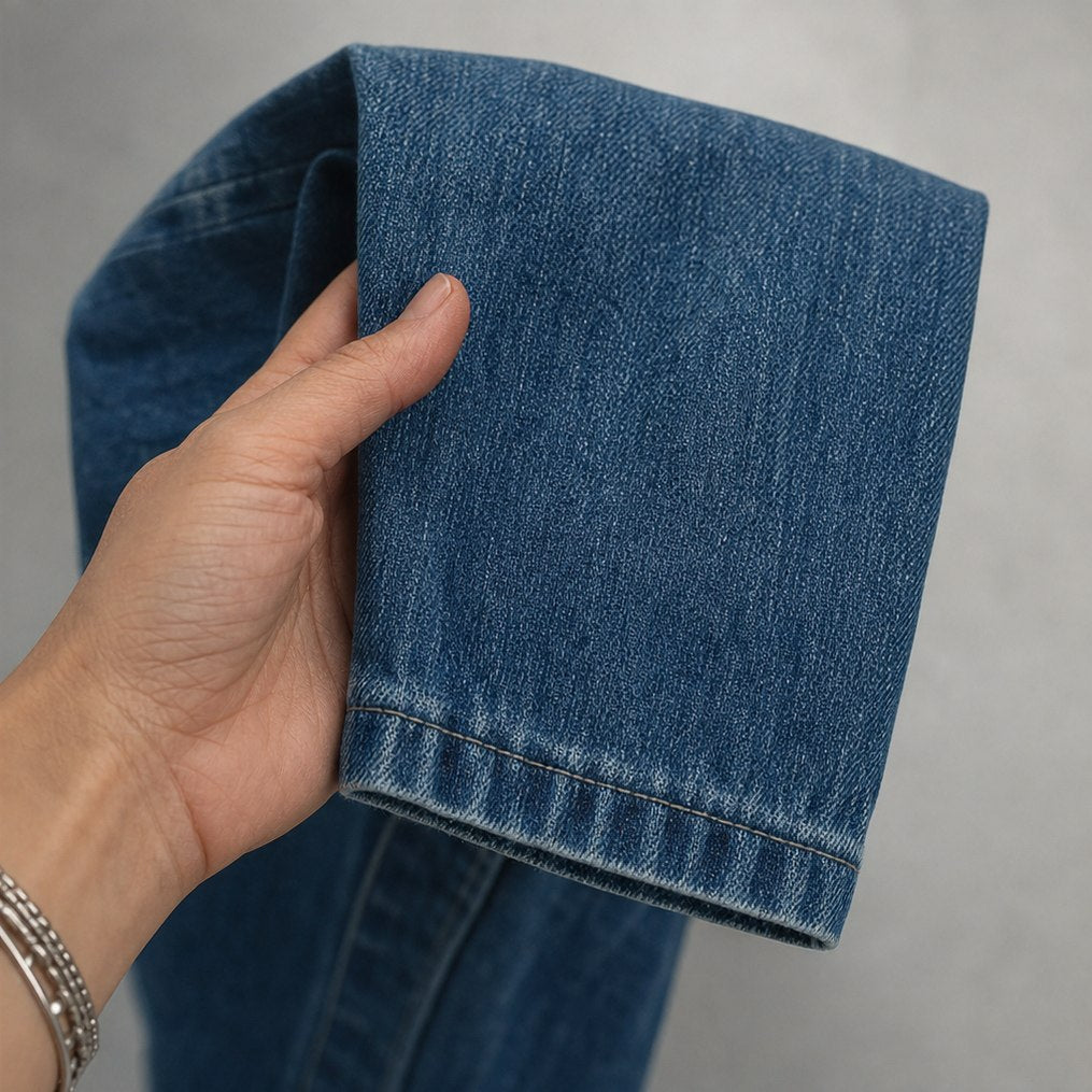 Denim Long Sleeve Collared Maxi Shirt Dress