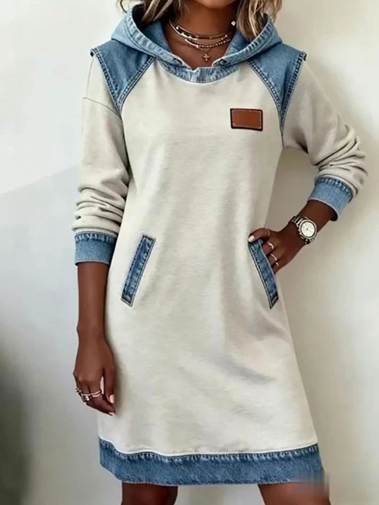 Denim Long Sleeve Maxi Dress