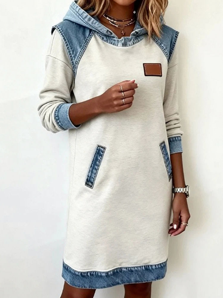 Denim Long Sleeve Maxi Dress