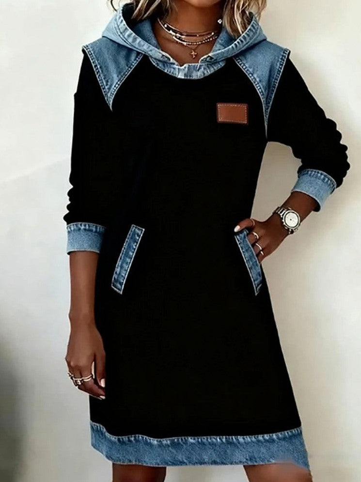 Denim Long Sleeve Maxi Dress