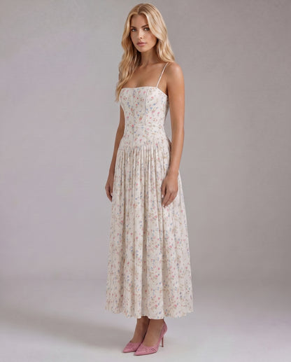 Ditsy Floral Corset Maxi Dress