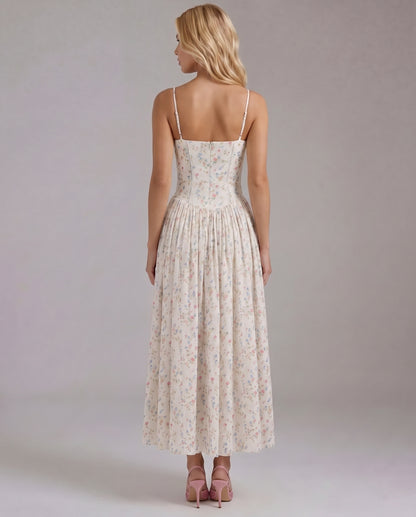 Ditsy Floral Corset Maxi Dress