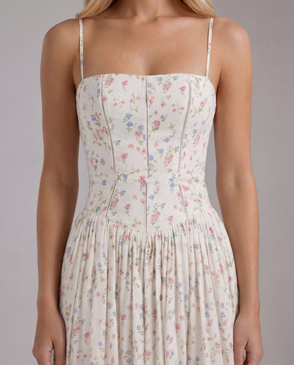 Ditsy Floral Corset Maxi Dress