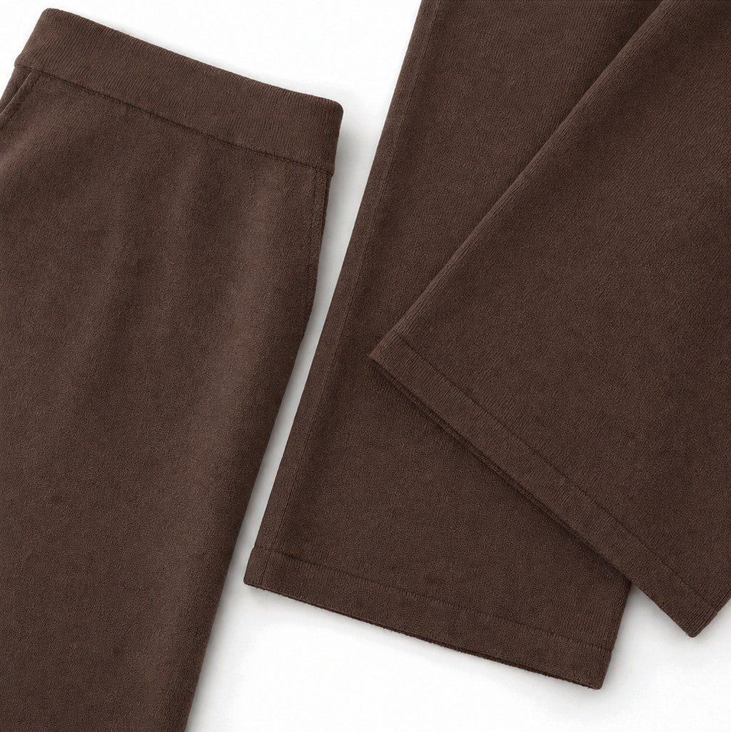 Draped Capelet Wide Leg Pant Set