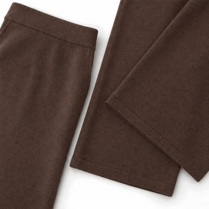 Draped Capelet Wide Leg Pant Set