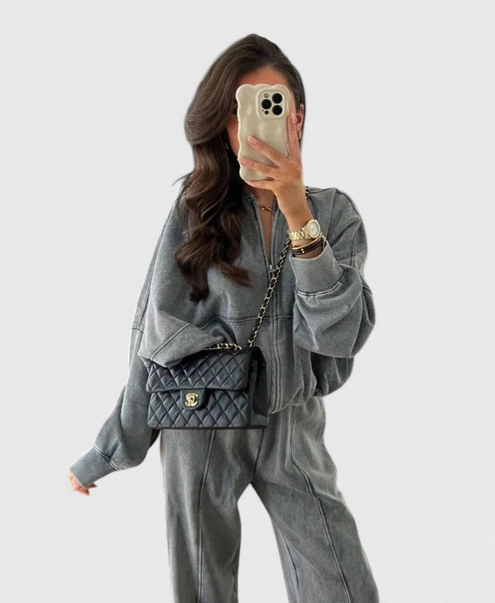 Fleece Bomber Jacket Matching Set