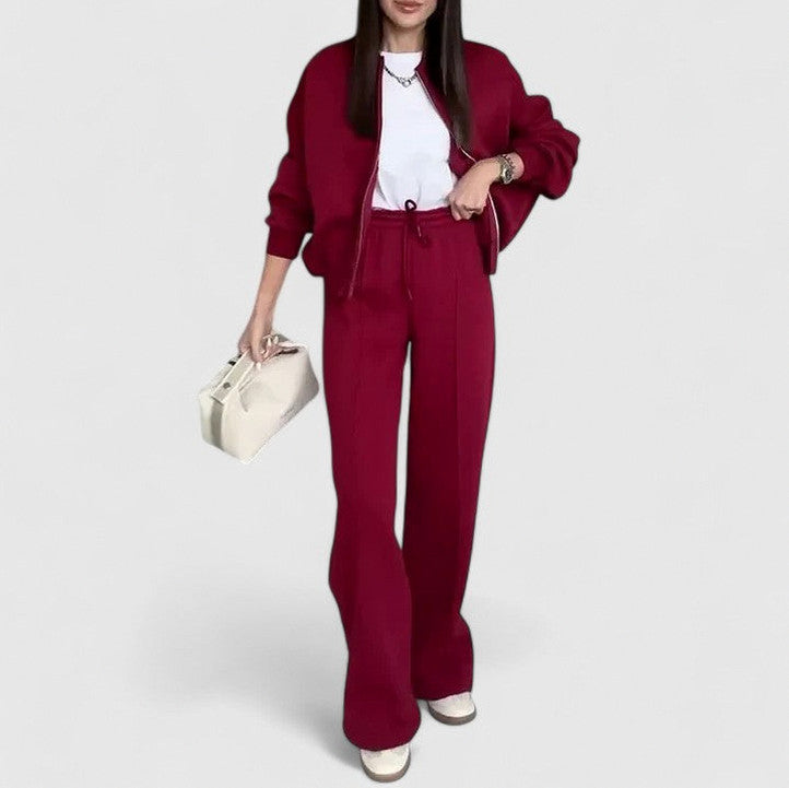 Fleece Bomber Jacket Matching Set
