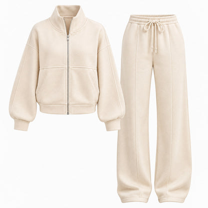 Fleece Bomber Jacket Matching Set
