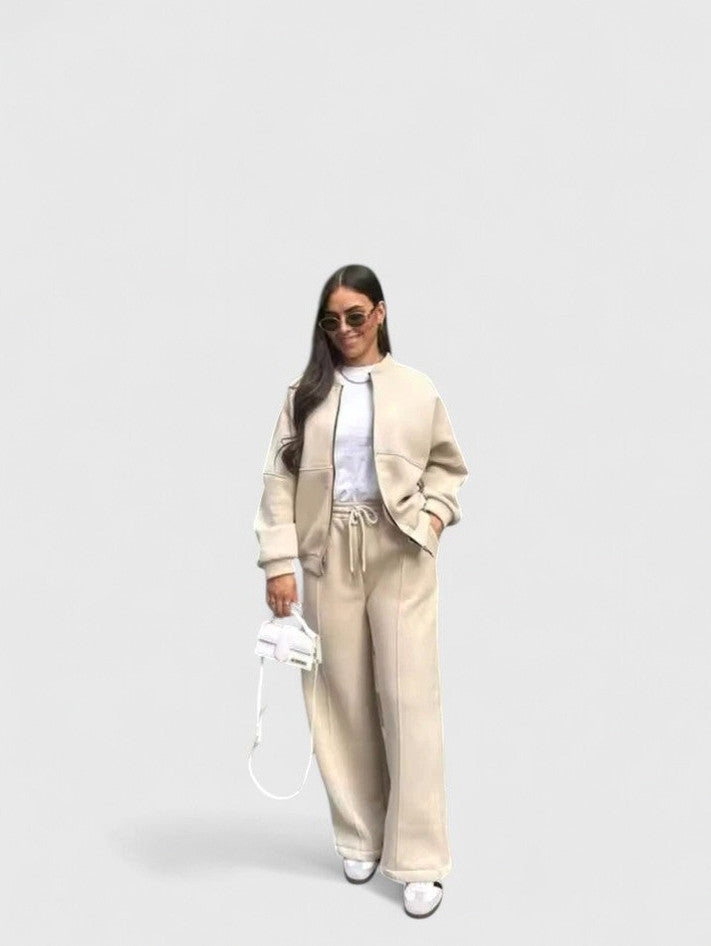 Fleece Bomber Jacket Matching Set
