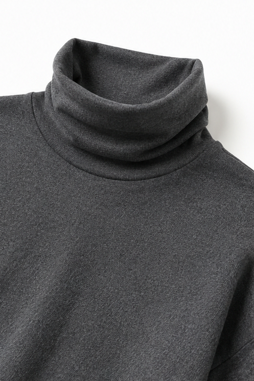 Fleece Turtleneck Wide Leg Set