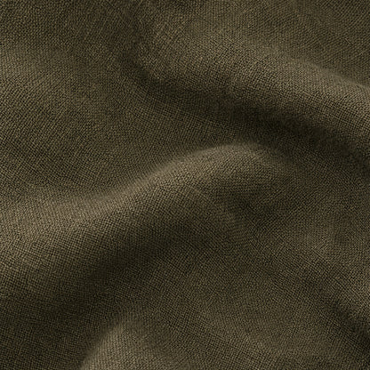 Linen Long Sleeve Collared Pleated Maxi Dress
