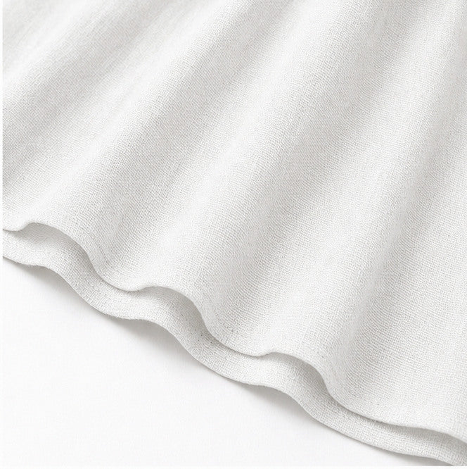 Linen Ruffle Sleeve Button Maxi Dress