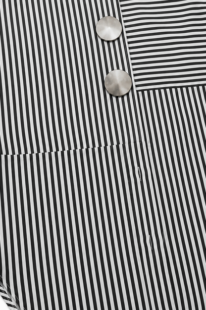 Long Sleeve Mixed Stripe Statement Button Shirt