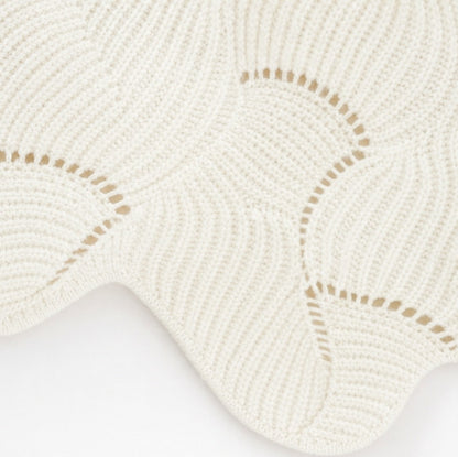 Pointelle Wave Batwing Sweater