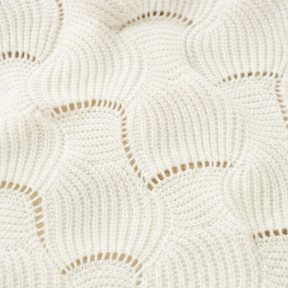 Pointelle Wave Batwing Sweater