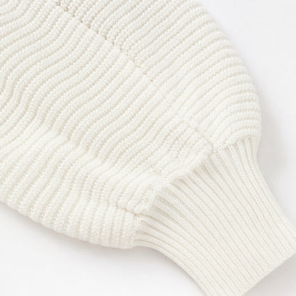 Pointelle Wave Batwing Sweater
