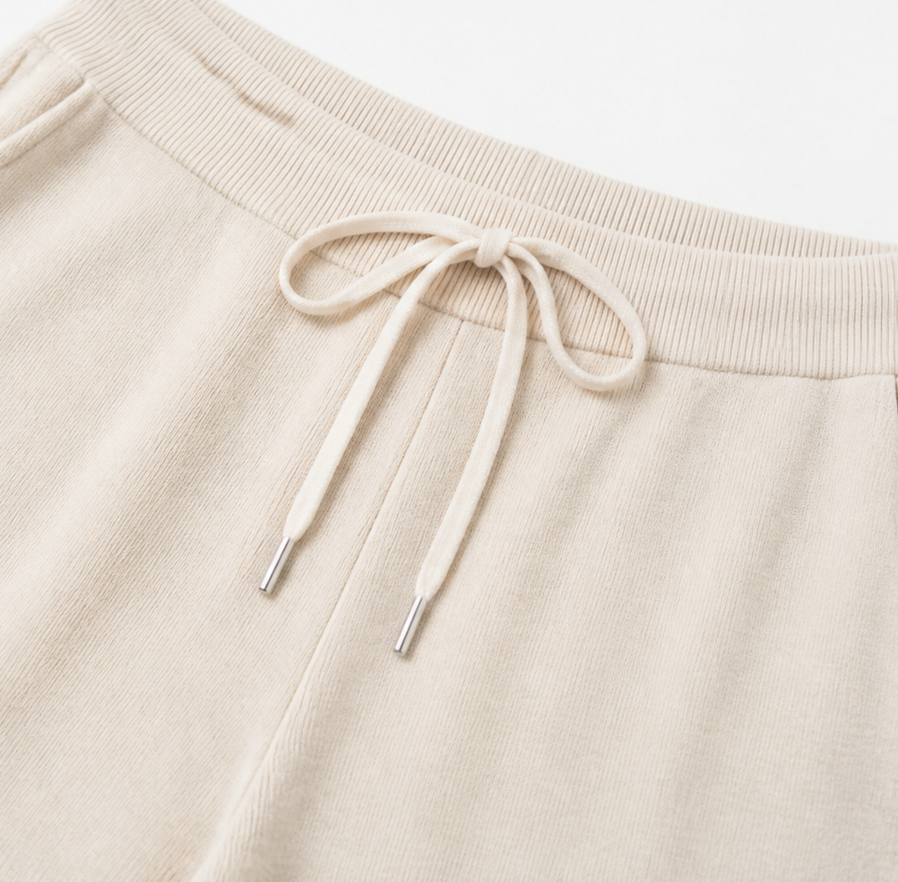 Polo Collar Wide Leg Knit Set