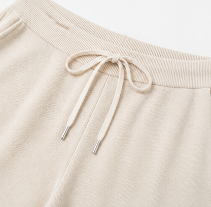 Polo Collar Wide Leg Knit Set