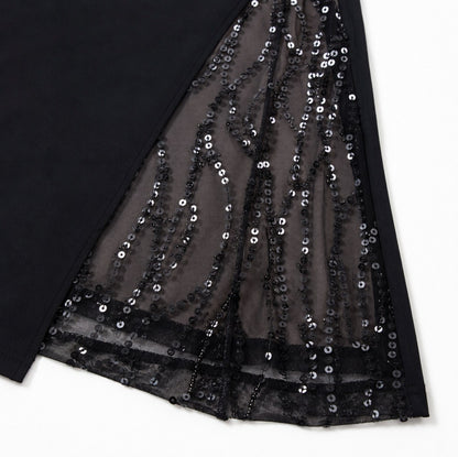 Ruched Sequin Inset Maxi Dress