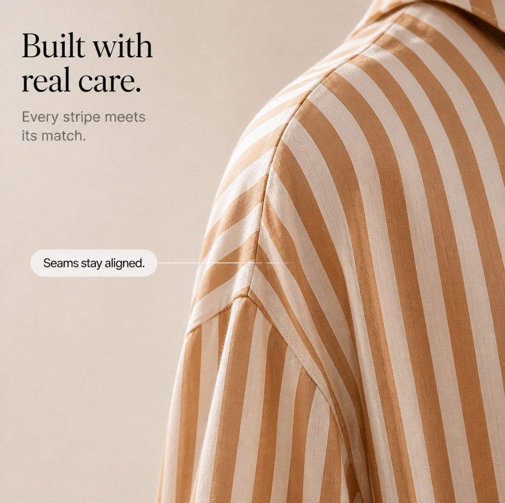 Striped Wide Leg Pant Set