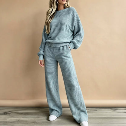 Textured Knit Wide Leg Set