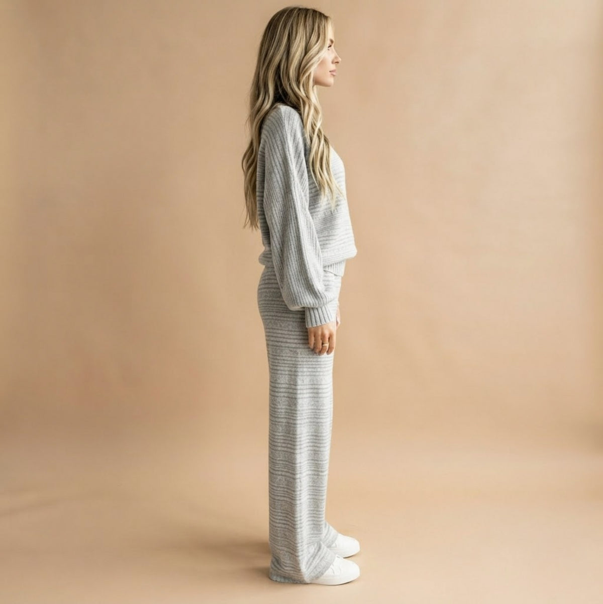 Textured Knit Wide Leg Set