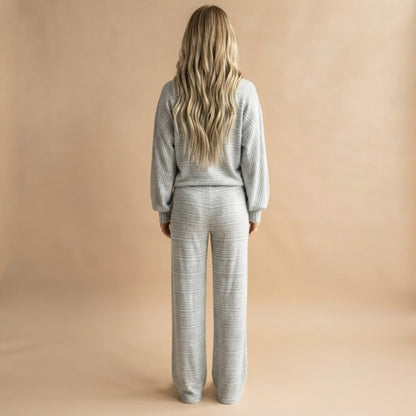 Textured Knit Wide Leg Set