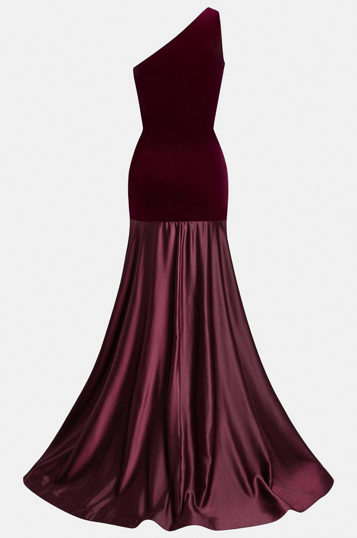 Velvet One Shoulder Maxi Dress