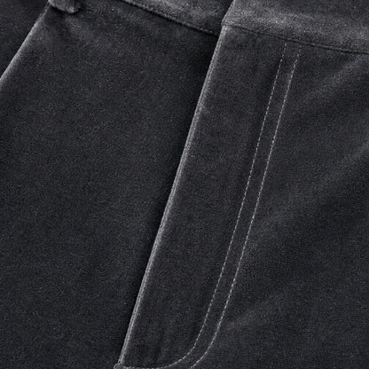 Velvet Pleated Wide Leg Pants