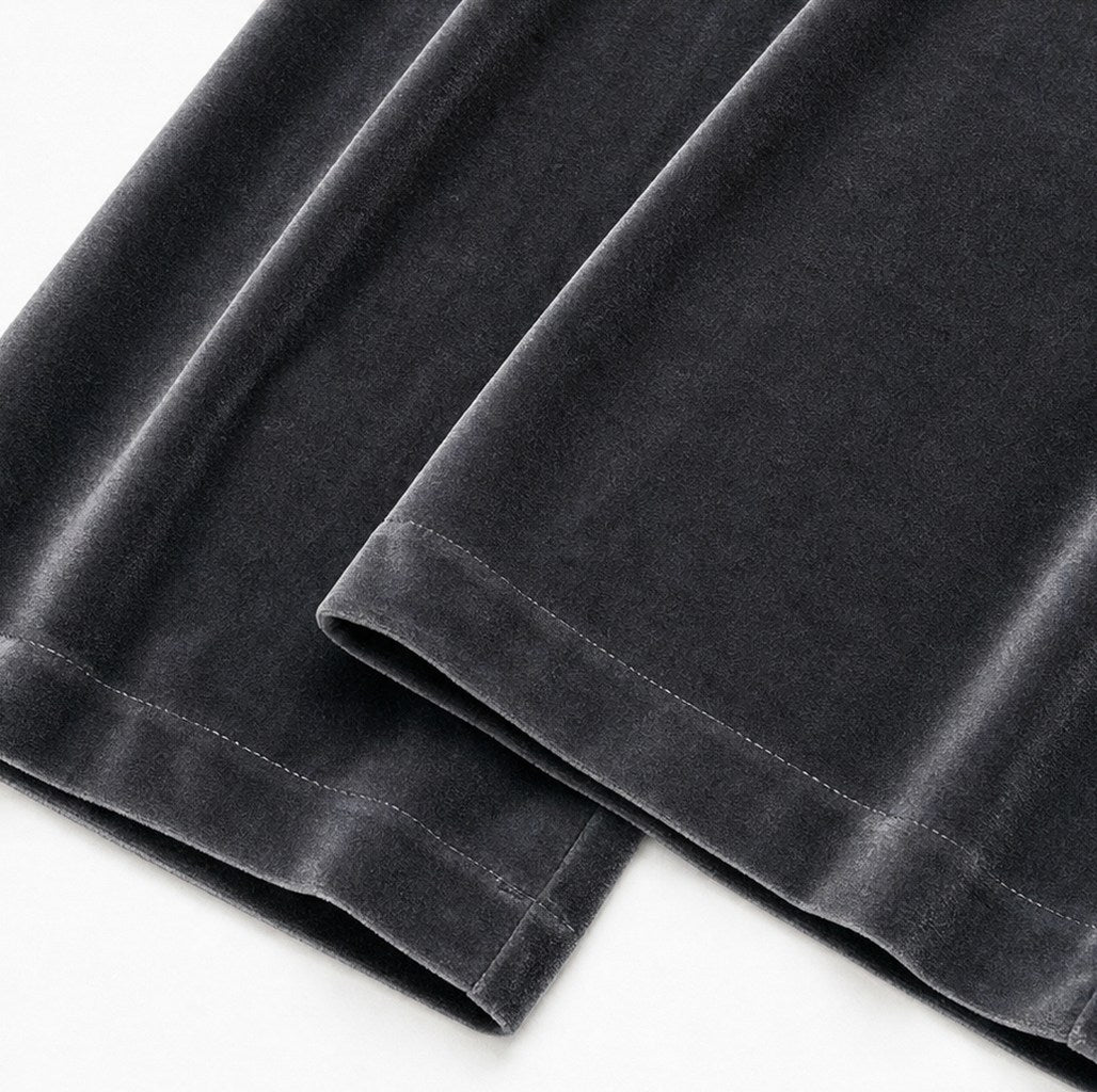 Velvet Pleated Wide Leg Pants