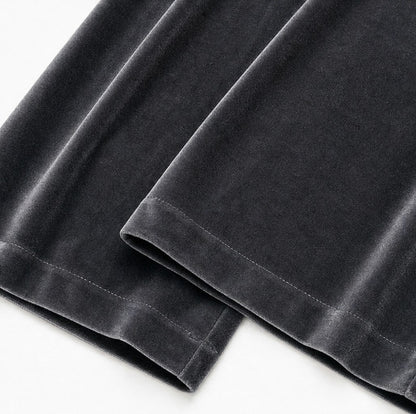Velvet Pleated Wide Leg Pants